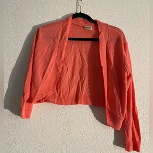 Sweet Kizz Coral Open-Front Sweater Size M